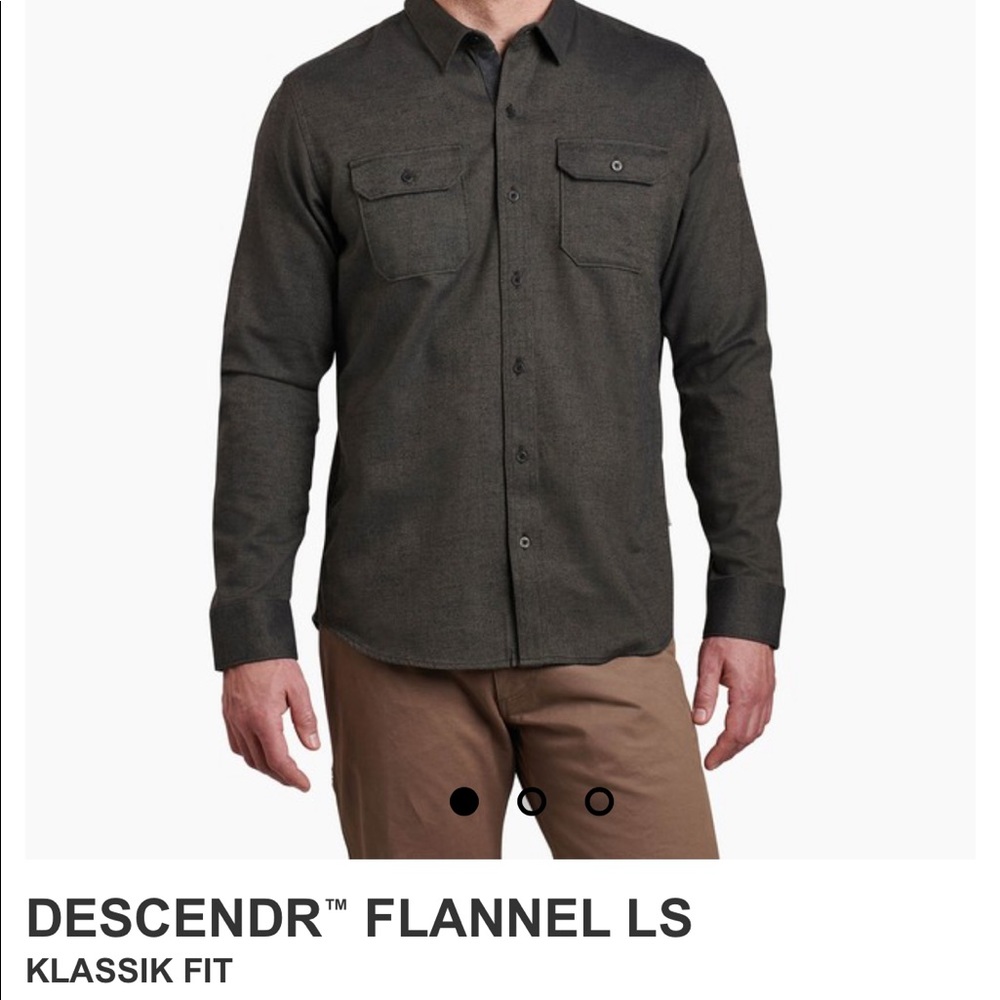 Kuhl Descendr Flannel LS- dark blue and dark green
